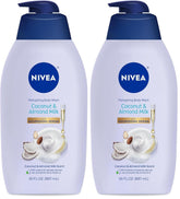 NIVEA Pampering Coconut and Almond Milk Body Wash with Nourishing Serum,Moisturizing Body Wash for Women,Enriched with Provitamin B5 and Vitamin E,30 Fl Oz Bottle,(Pack of 2)