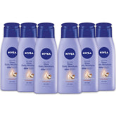 NIVEA Shea Nourish Body Lotion for Dry Skin with Hyaluronic Acid, Shea Butter and Deep Nourishing Serum, 48-Hour Body Moisturizer, 2.5 Fl Oz Bottle, Pack of 6