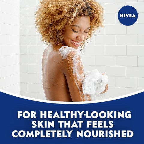 Nivea Pampering Cocoa and Shea Butter Body Wash with Nourishing Serum, Moisturizing Body Wash for Women, Enriched with Provitamin B5 and Vitamin E, 20 Fl Oz Bottle (Pack of 3)
