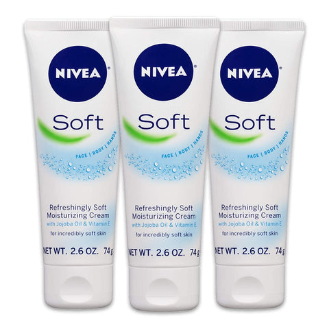 NIVEA Soft Moisturizing Creme 2.60 oz (Pack of 6)