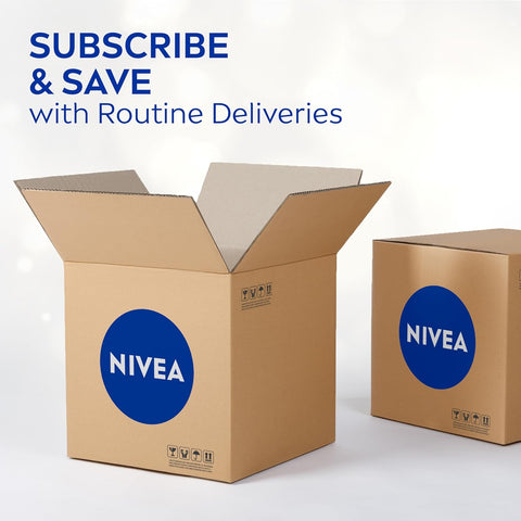 NIVEA Sensitive and Radiant Face and Body Cream for Dry, Sensitive Skin, Vegan Body and Face Moisturizer with Shea Butter and Aloe Vera, 6.8 Oz Tube, Pack of 3